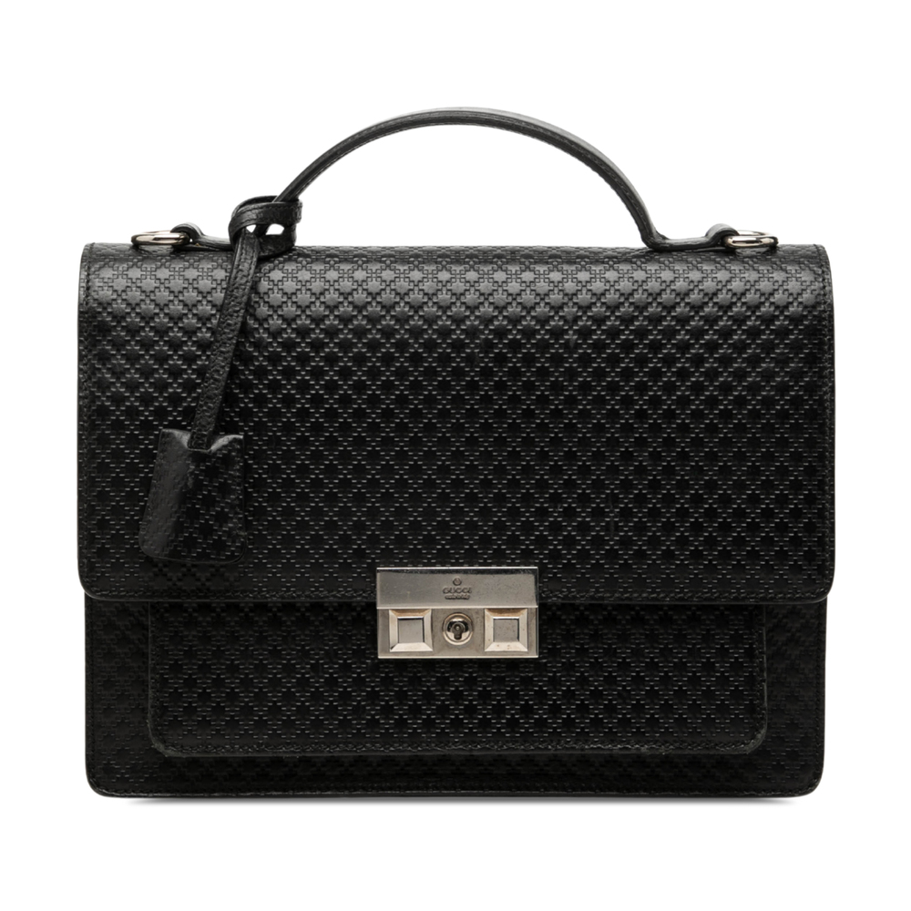 Pre-Loved Gucci Diamante Calfskin Business Bag